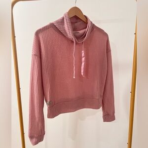 Simply Southern Pink Waffle Knit Sweater